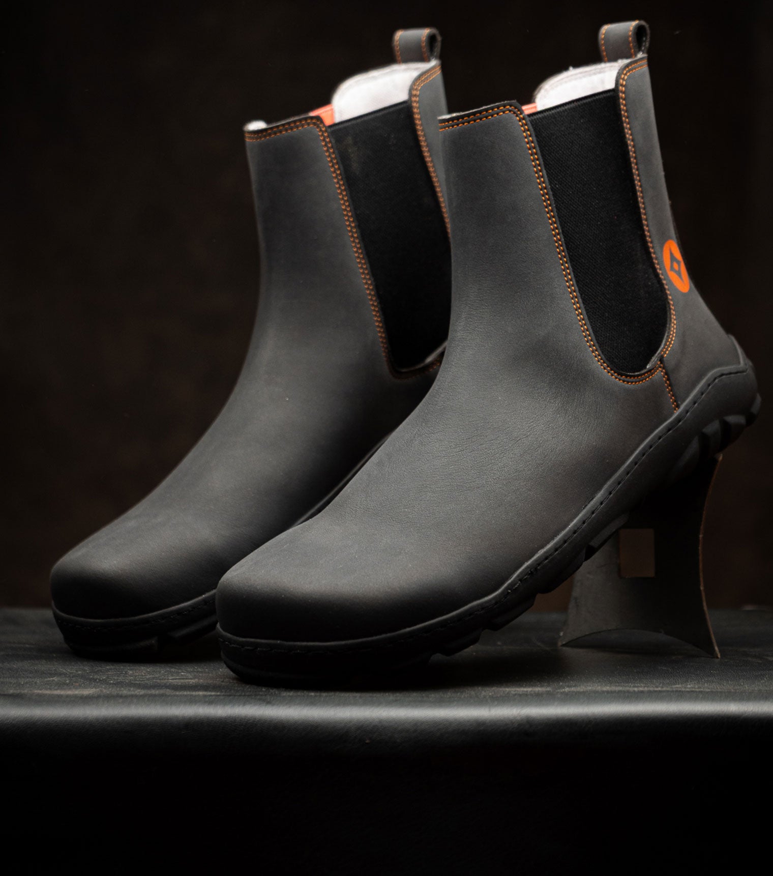 Sneaky Ninjas Barefoot Safety Chelsea Boots in Black Gaucho Ninja