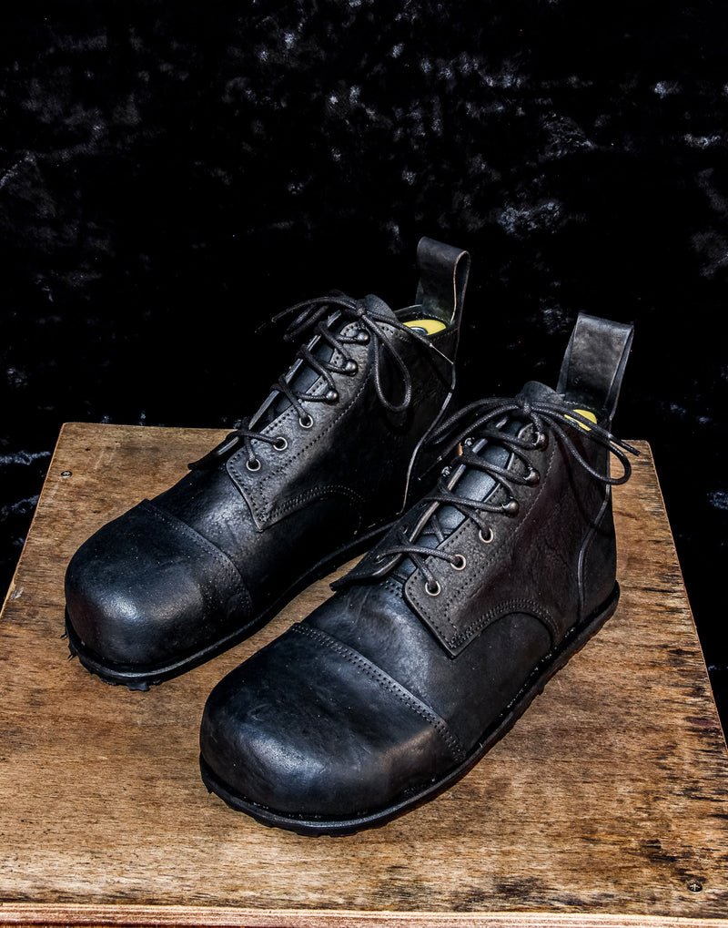 Barefoot Carpenter's Boots | Horse Culatta leather | Barefoot Safety Boots | EXTRA WIDE