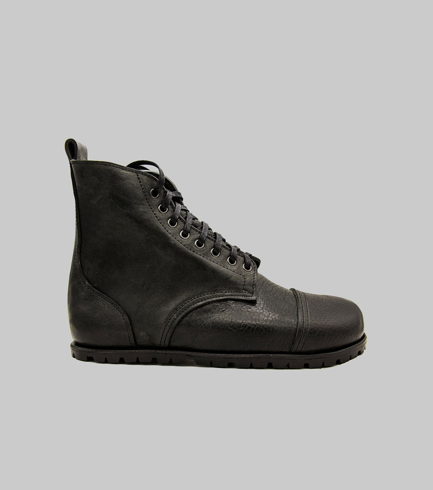 Black Veg Tan Leather Barefoot Desert Blaster Boots