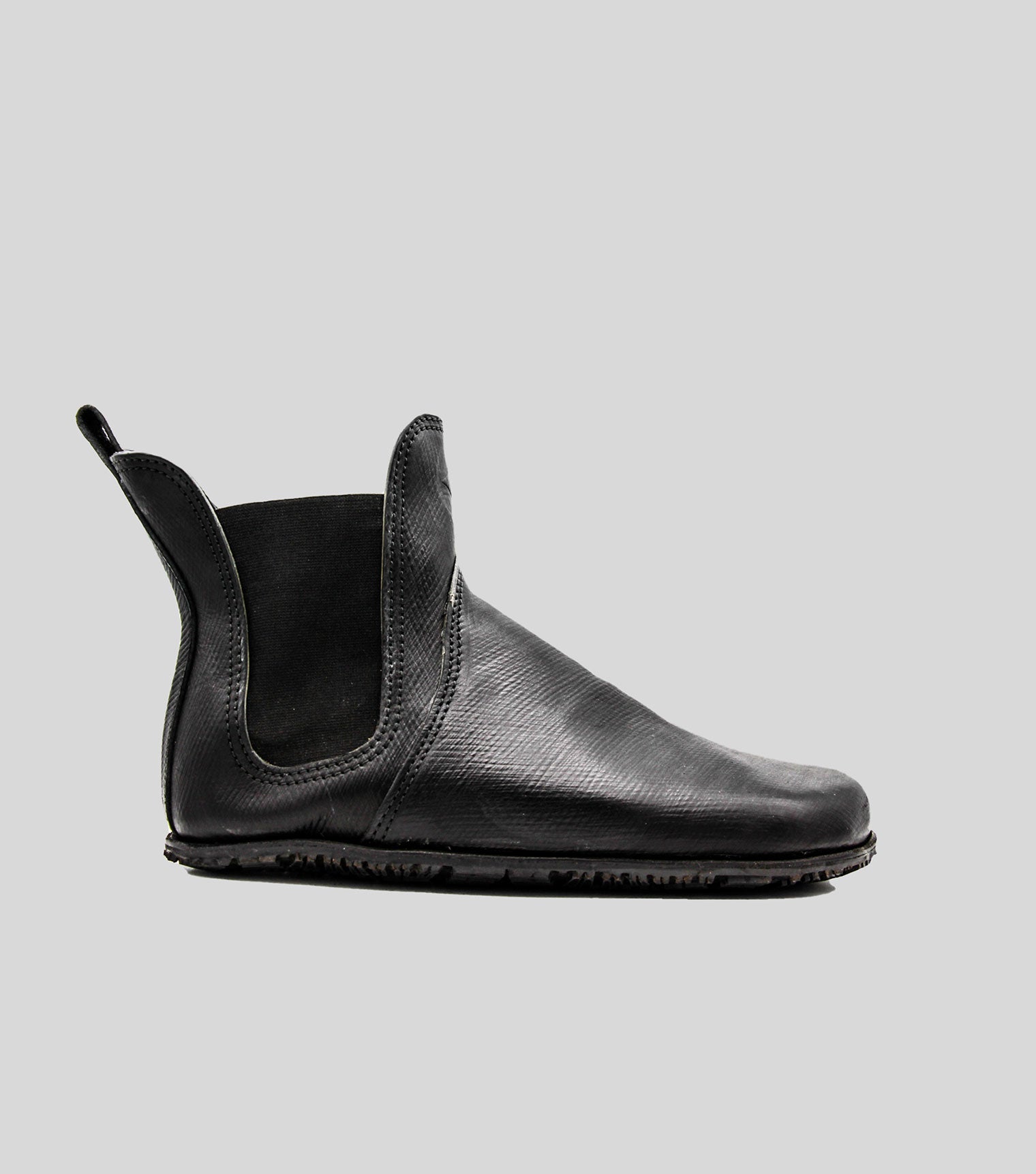 Barefoot Chelsea Boots in Black 'Baker's Russian' Calf Leather