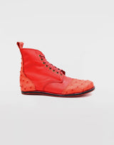 Barefoot Desert Blaster Boots | Red Ostrich leather boots | Off the Shelf | 50% OFF | Size 39 EU