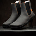 Barefoot Safety Chelsea Boots in Black microfiber Nobuk, CSA F2413-24 certification (pending)