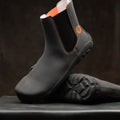 Barefoot Safety Chelsea Boots in Black microfiber Nobuk, CSA F2413-24 certification (pending)