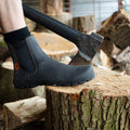 Barefoot Safety Chelsea Boots in Black microfiber Nobuk, CSA F2413-24 certification (pending)
