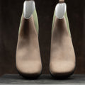 Barefoot Safety Chelsea Boots in light brown microNobuk, built for tough jobs. 