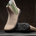 Barefoot Safety Chelsea Boots in light brown microNobuk, built for tough jobs. 