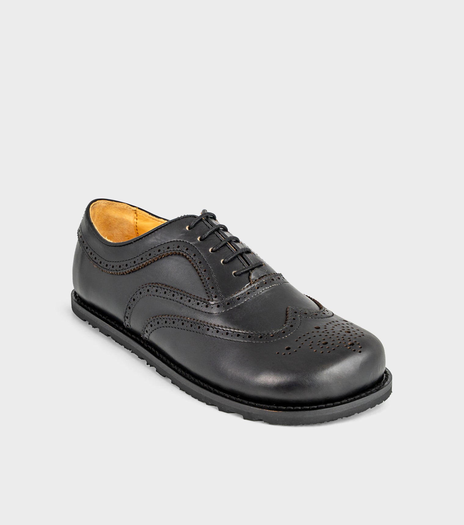 Goodyear Welted Barefoot Brogue Shoes 2.0 Black XW Goodyear Welted Barefoot Brogue Shoes 2.0 Black XW