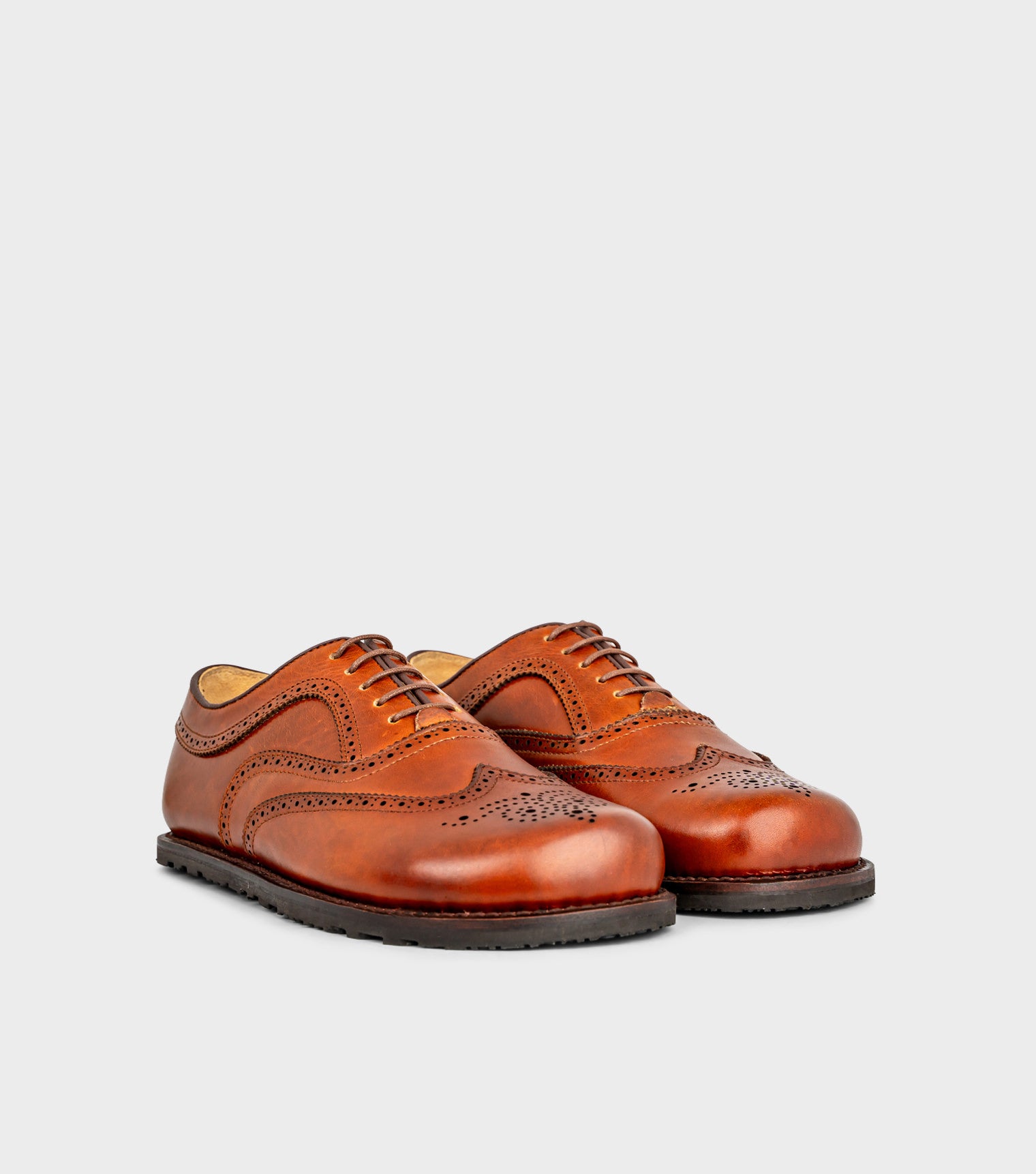 Goodyear Welted Barefoot Brogue Shoes 2.0 Chestnut Brown XW | Gaucho Ninja Goodyear Welted Barefoot Brogue Shoes 2.0 Chestnut Brown XW | Gaucho Ninja