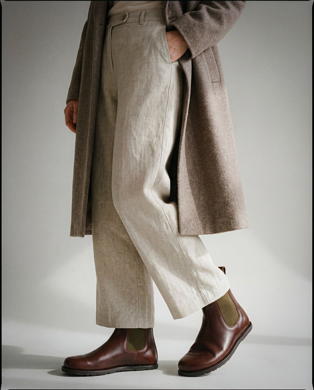 Goodyear Welted Barefoot Chelsea Boots in Brown by Gaucho Ninja