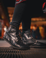 Barefoot Chukka Boots | Black Leather Boots
