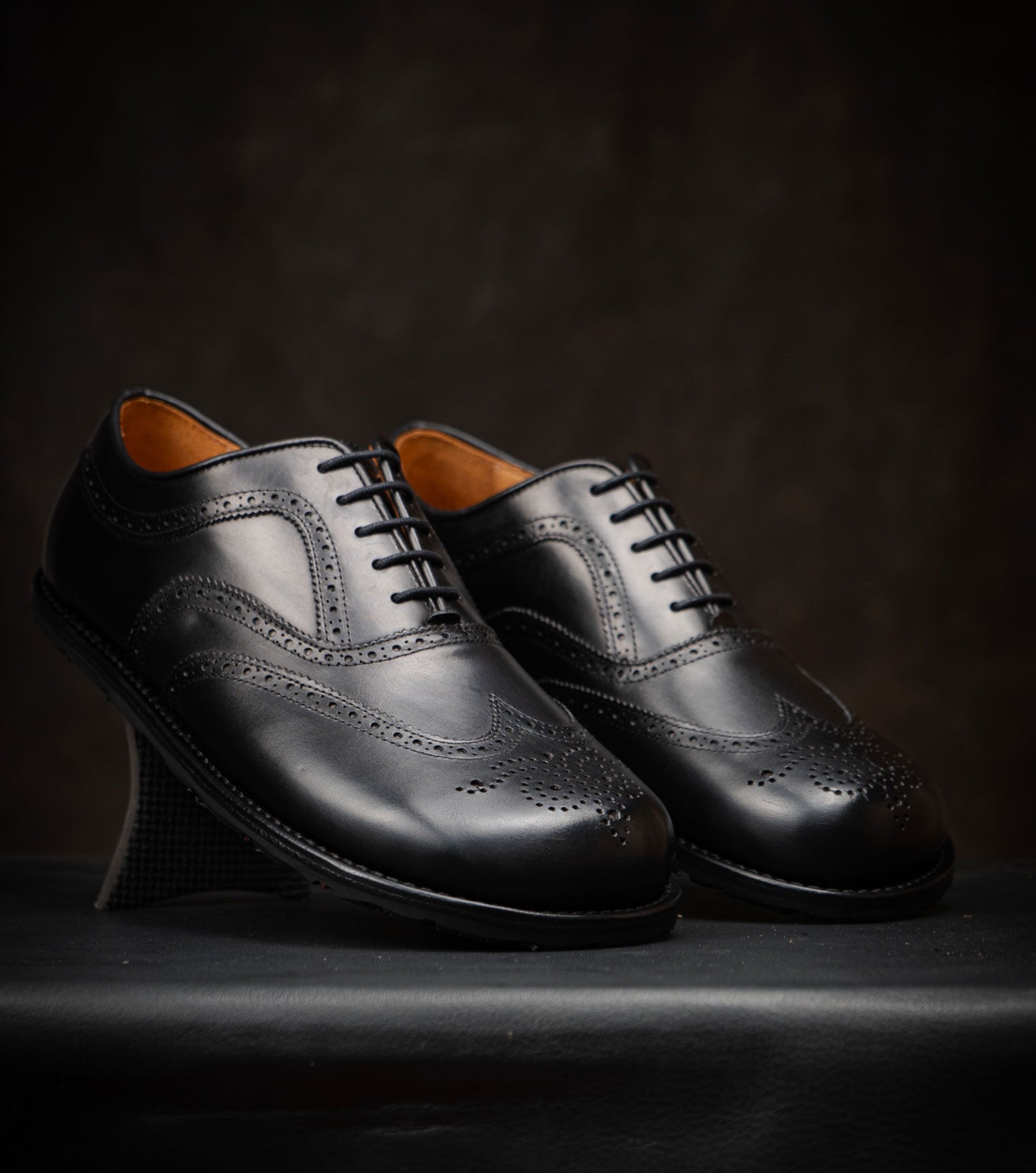 Goodyear Welted Barefoot Shoes Barefoot Brogue in Black Best Barefoot Dress Shoes