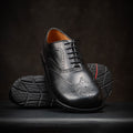 Goodyear Welted Barefoot Shoes Barefoot Brogue in Black Best Barefoot Dress Shoes