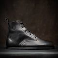 Goodyear Welted Barefoot Chukka Boots in Black by Gaucho Ninja Wide Barefoot Wear Shoes dress shoes with wide toe box 