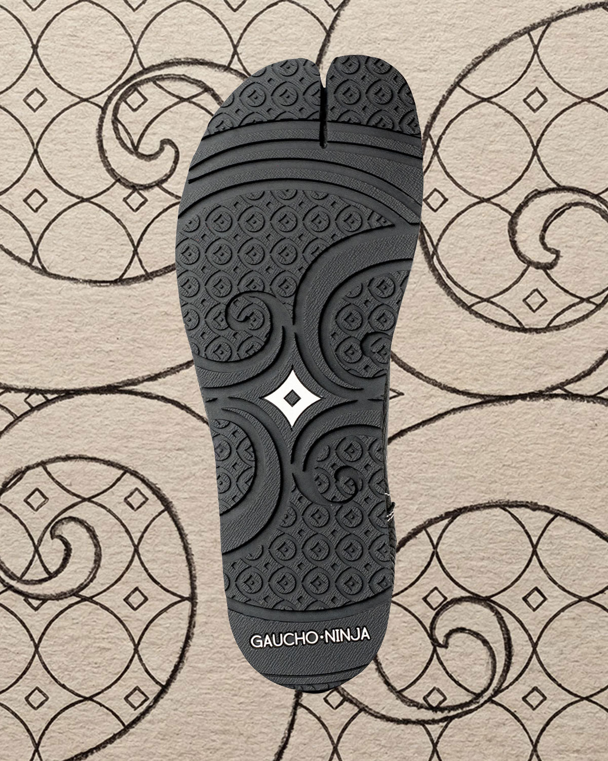 Sacred Geometry Soles by 'Gaucho Ninja' in Tabi split toe version 