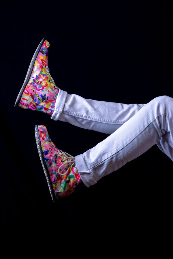 Art on Shoes Barefoot Shoes | Shoe intervention by Artist Diego Sainz