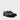 Gaucho Ninja Iga barefoot calf leather sneaker in charcoal ninja black brown with brown suede toe and tan leather lining, wide toe box, zero drop, handmade unisex everyday shoe
