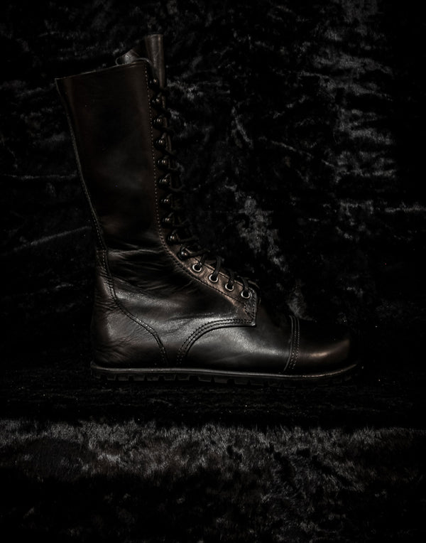 Barefoot Kombat boots | Black leather | 28cm High | Survival