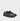 Gaucho Ninja Koga barefoot tabi sneaker in charcoal ninja black full-grain calf leather with split toe, wide W+ toe box and zero-drop sole, stitched diamond mark, unisex