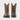 Butch Cassidy barefoot cowboy boots in walnut brown leather, X-Wide – front and back view