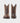 Butch Cassidy barefoot cowboy boots in walnut brown leather, X-Wide – front and back view