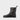 Brunel barefoot engineer boots in distressed black leather, X-Wide – inside view with side zip