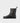 Brunel barefoot engineer boots in distressed black leather, X-Wide – inside view with side zip