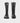 Vanguard barefoot combat boots in black leather, X-Wide – front and back view