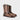 Butch Cassidy barefoot cowboy boots in walnut brown leather, X-Wide – pair, three-quarter view