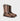 Butch Cassidy barefoot cowboy boots in walnut brown leather, X-Wide – pair, three-quarter view