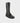 Vanguard barefoot combat boots in black leather, X-Wide – three-quarter front view