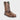 Butch Cassidy barefoot cowboy boots in walnut brown leather, X-Wide – three-quarter front view