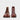 Yazdi Ayr barefoot chukka brogue boots in chocolate brown leather, X-Wide – front and back view