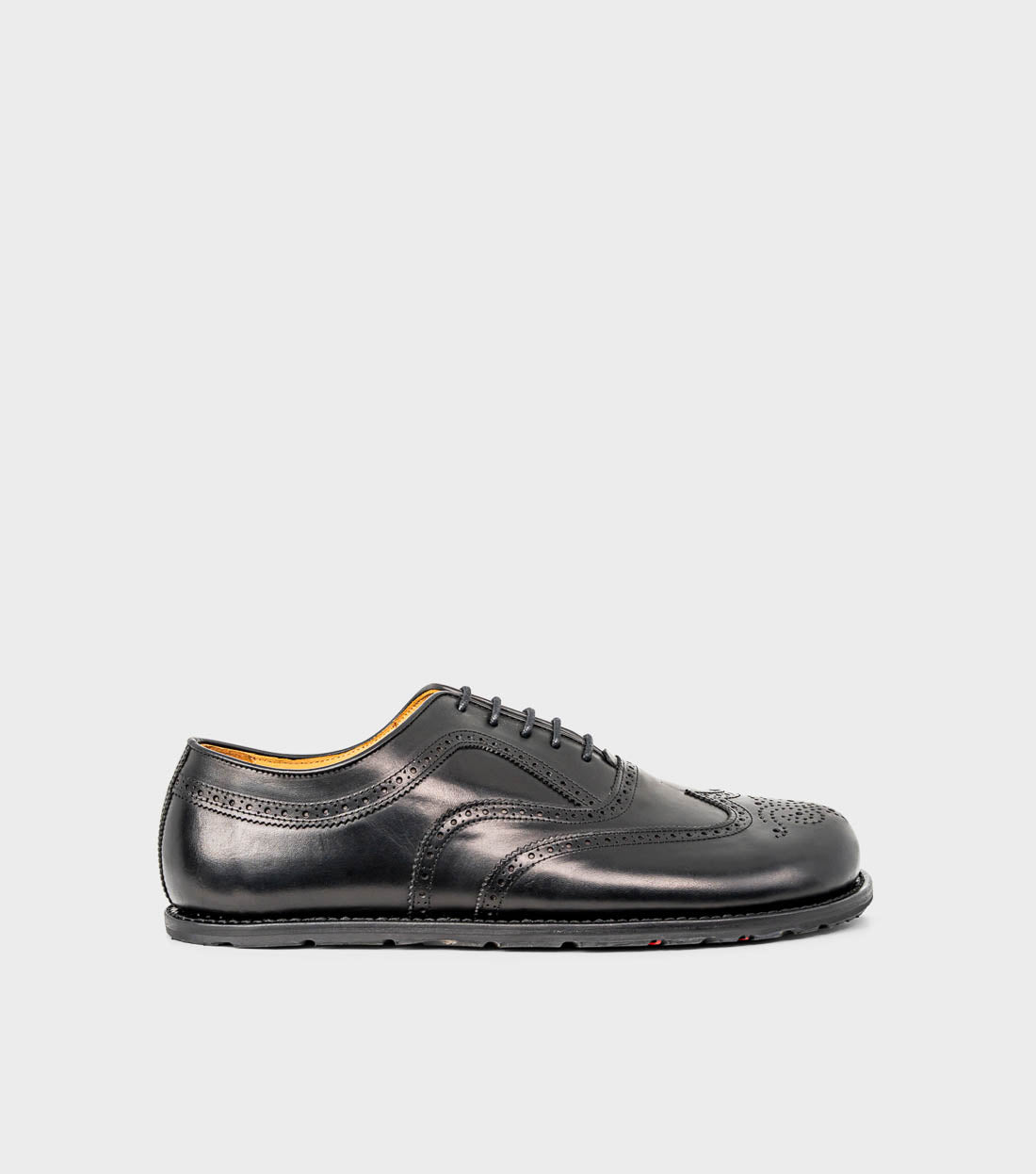 Goodyear Welted Barefoot Oxford Brogue in Black the world's most stylish barefoot dress shoe