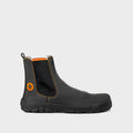 Barefoot Safety Chelsea Boots in Black microfiber Nobuk Steel toe boots