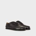 Goodyear Welted Barefoot Oxford Brogue in Black the world's most stylish barefoot dress shoe
