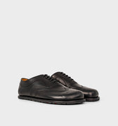 Goodyear Welted Barefoot Oxford Brogue in Black the world's most stylish barefoot dress shoe