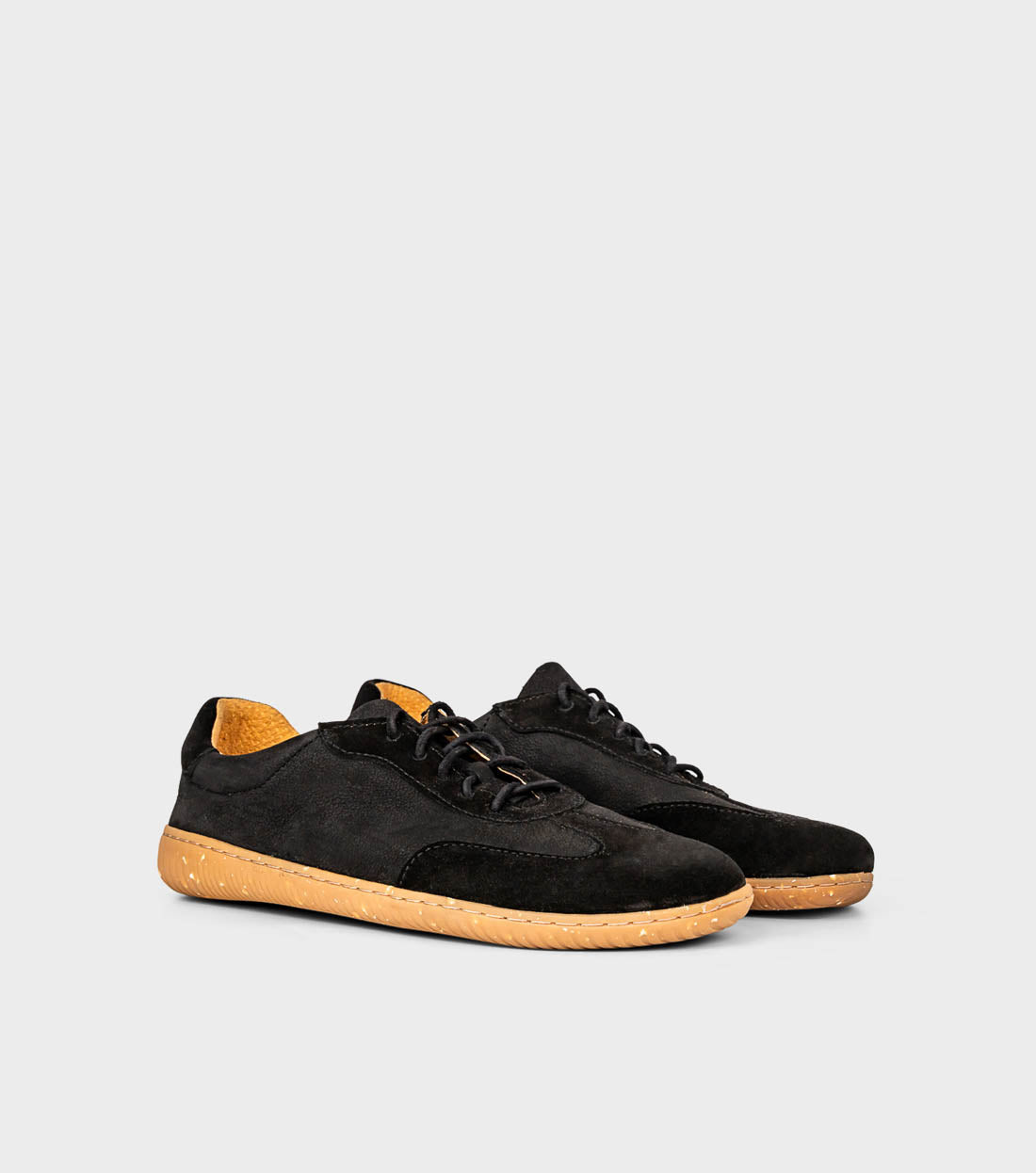Black Barefoot Retro Trainers Black Sneakers Sambas by Gaucho Ninja 