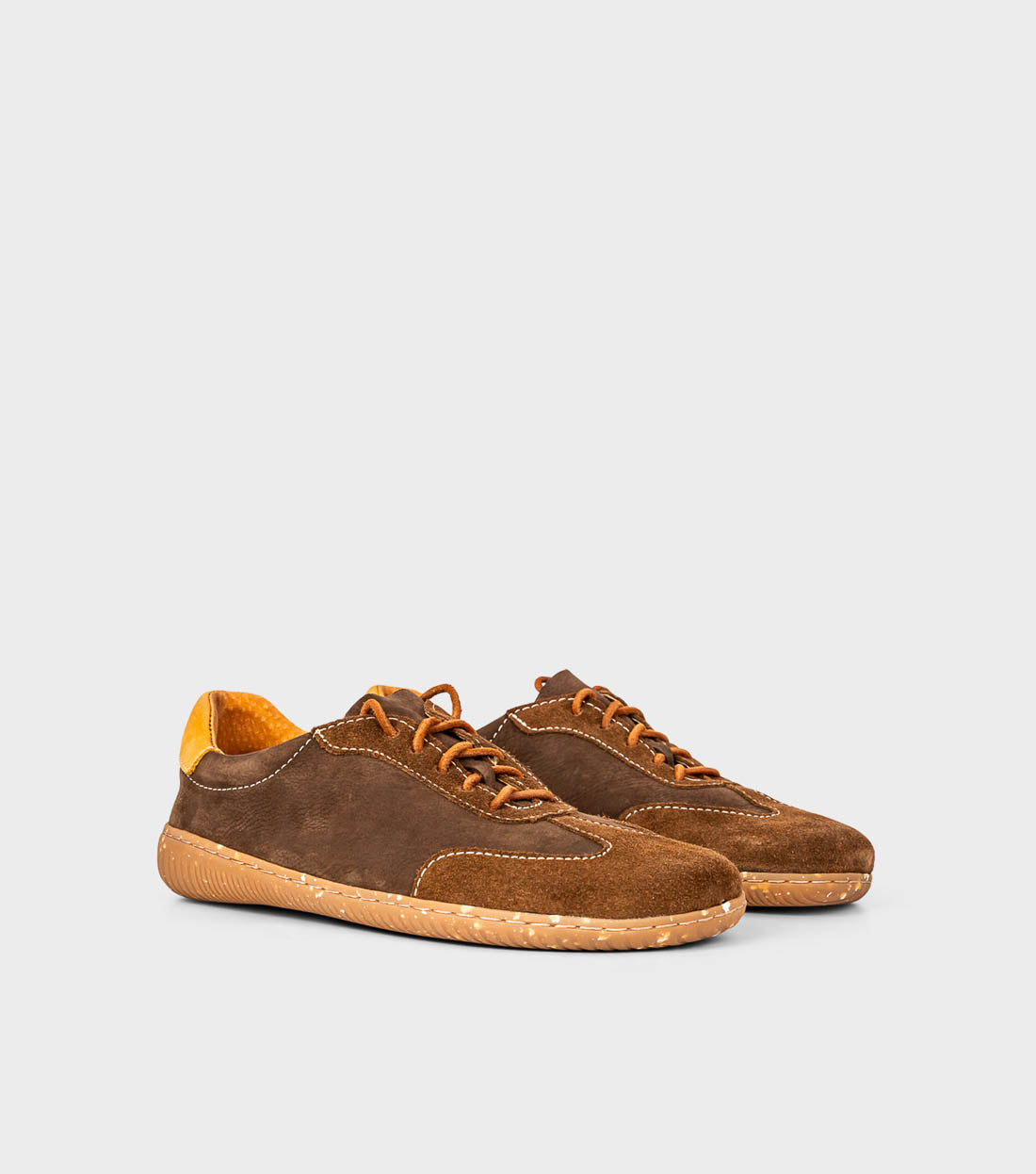 Brown Barefoot Retro Trainers by Gaucho Ninja