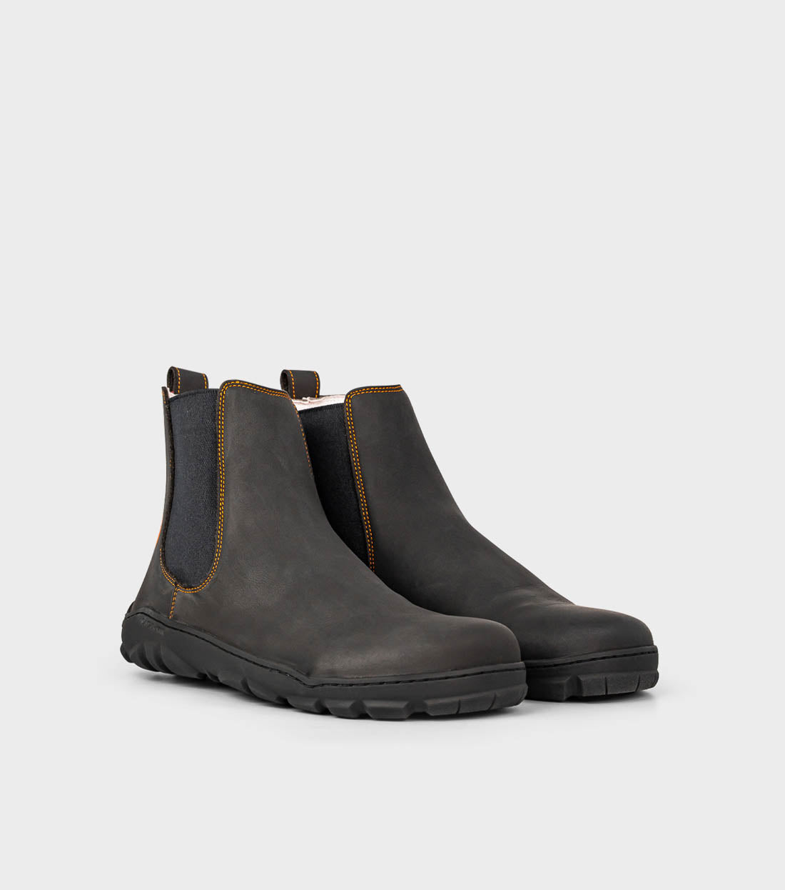 Barefoot Safety Chelsea Boots in Black microfiber Nobuk Steel toe boots
