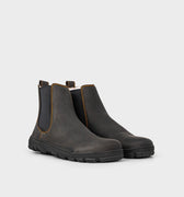 Barefoot Safety Chelsea Boots in Black microfiber Nobuk Steel toe boots