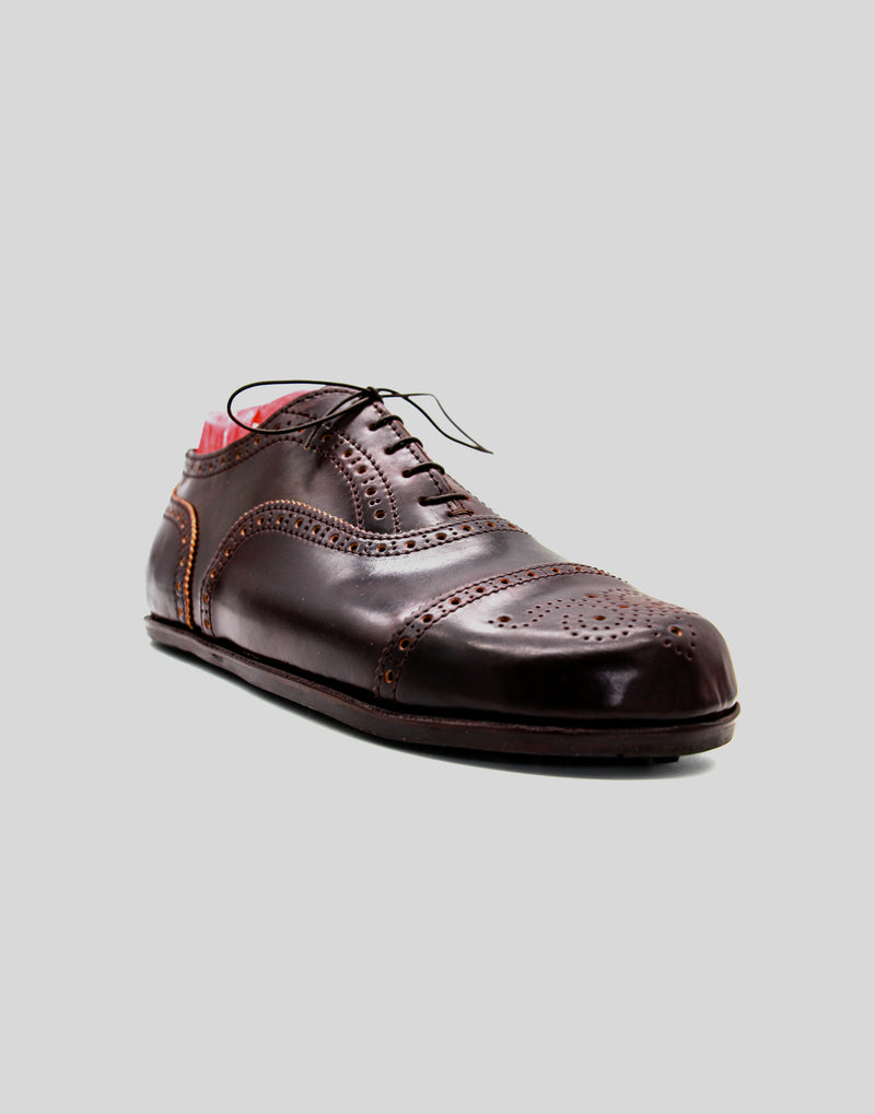 Barefoot Oxford Diplomat Shoes | #8 Shell Cordovan by Horween | Dainite soles | Luxury edition