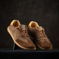 Brown Barefoot Retro Trainers by Gaucho Ninja