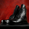 Barefoot Armageddon Safety Boots in Black Spanish Artisan Leathers by Gaucho Ninja