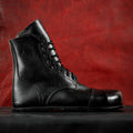 Barefoot Armageddon Safety Boots in Black Spanish Artisan Leathers by Gaucho Ninja