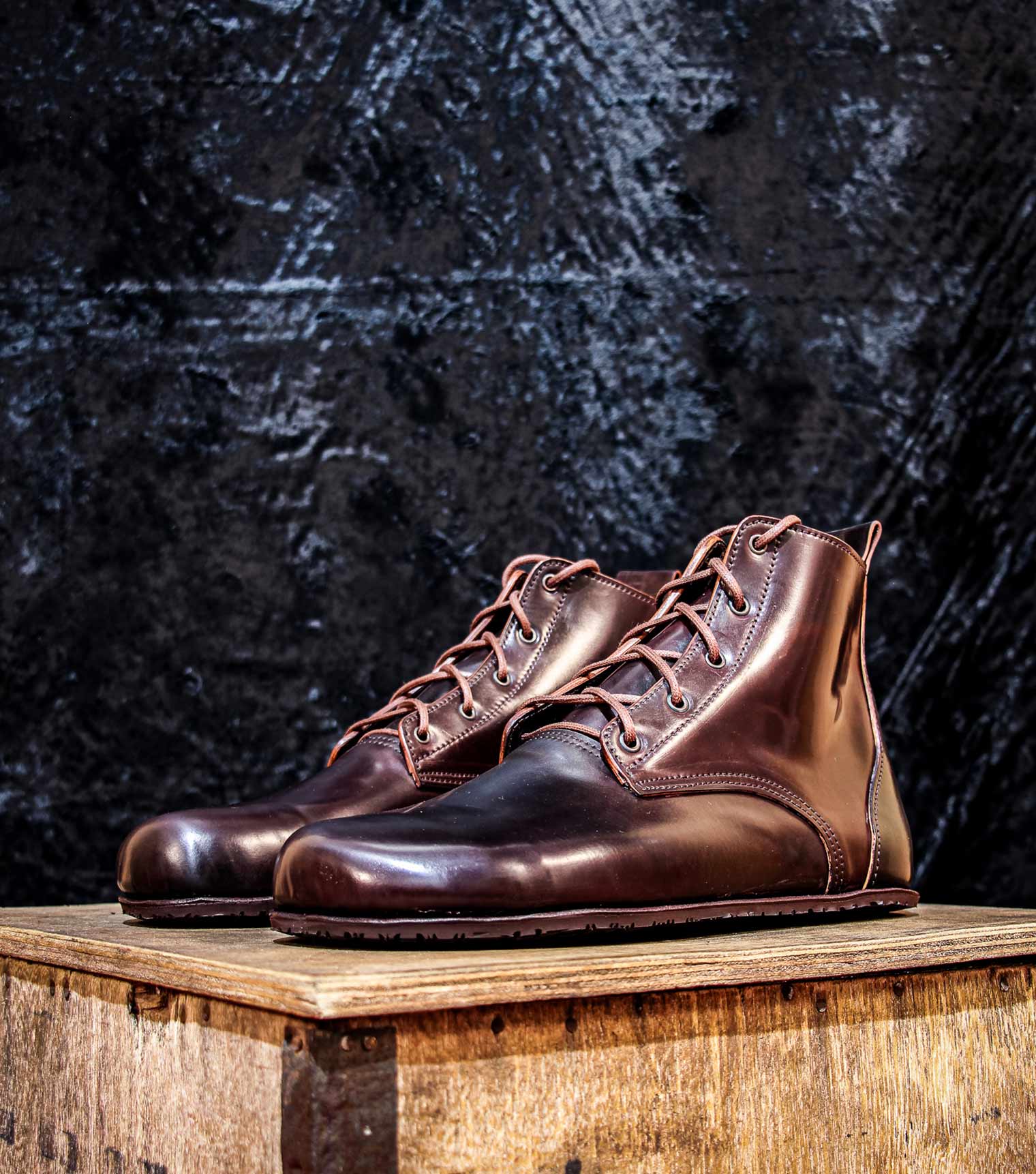 Barefoot Chukka Boots in Shell Cordovan Leather from Gaucho Ninja