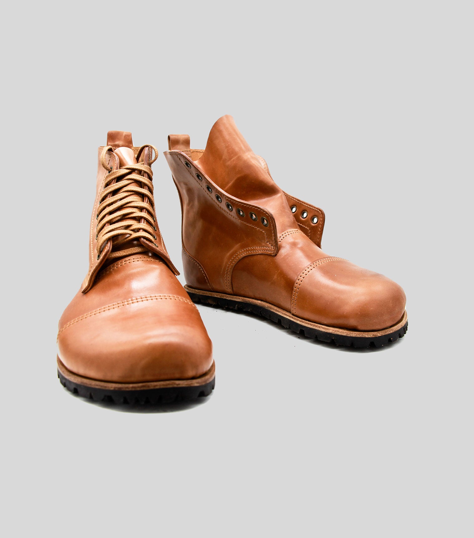 Barefoot Desert Blaster Boots in Shell Cordovan leather by Gaucho Ninja