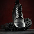 Barefoot Trekking Boots in Italian Leathers by Gaucho Ninja Distressed Horse Culatta