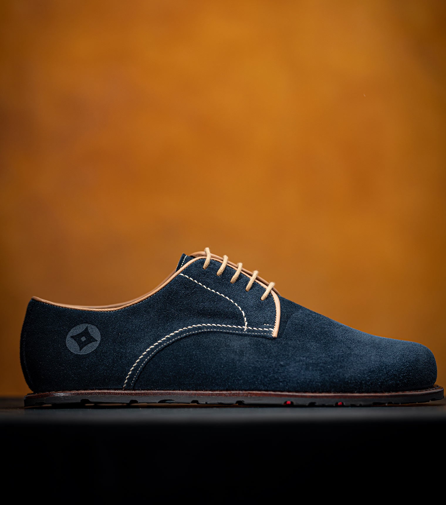 Goodyear Welted Blue Suede Barefoot Derby Shoes by Gaucho Ninja