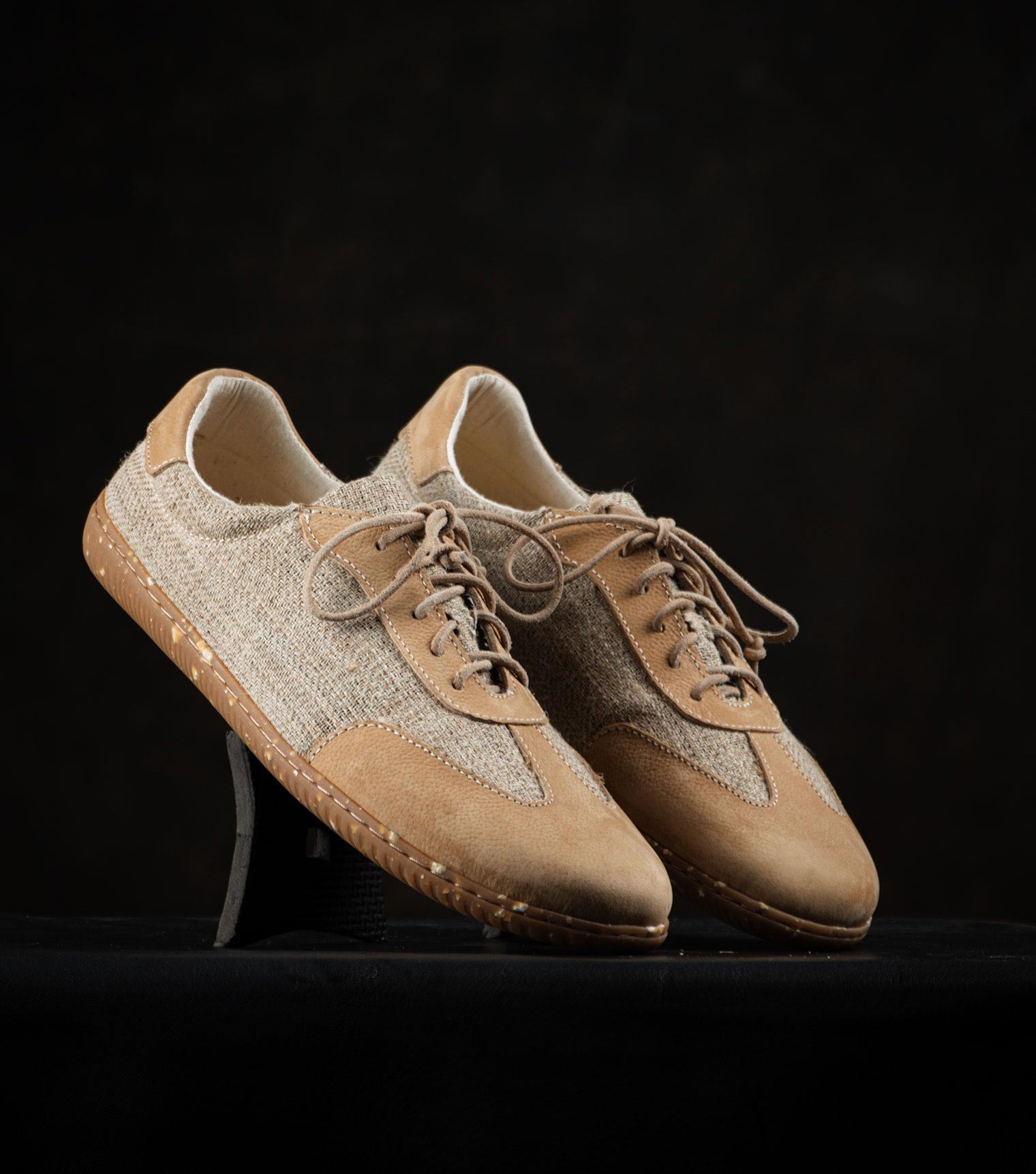 Nettle and Suede Barefoot Retro Trainers by Gaucho Ninja