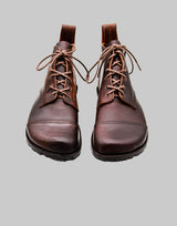 Barefoot Trekking Boots | Chocolate Brown Shell Cordovan Leather | Made to measure | Hiking Barefoot boots | 3D Printed Shoe Lasts